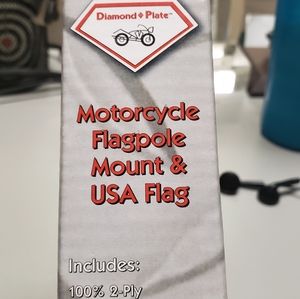 Motorcycle chrome adjustable flag pole